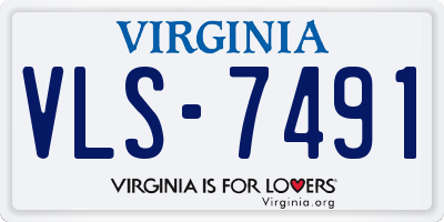 VA license plate VLS7491