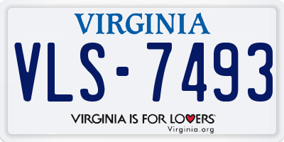 VA license plate VLS7493