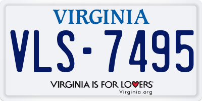 VA license plate VLS7495