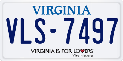 VA license plate VLS7497