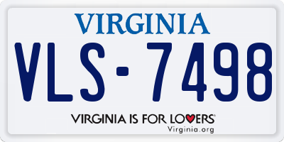 VA license plate VLS7498