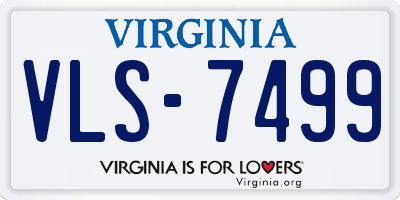 VA license plate VLS7499