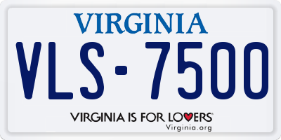 VA license plate VLS7500