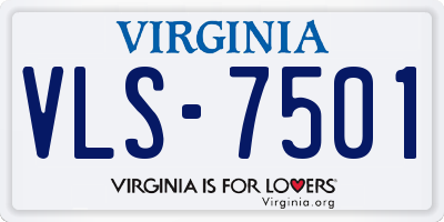 VA license plate VLS7501