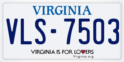 VA license plate VLS7503