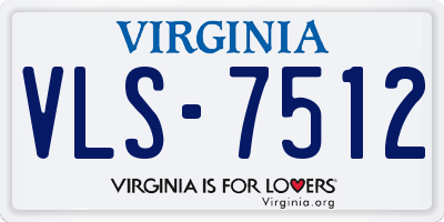 VA license plate VLS7512