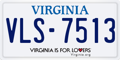 VA license plate VLS7513