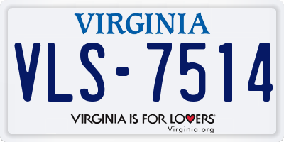 VA license plate VLS7514