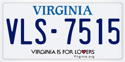 VA license plate VLS7515