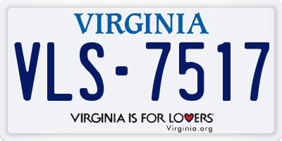 VA license plate VLS7517