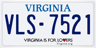 VA license plate VLS7521