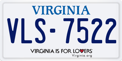 VA license plate VLS7522