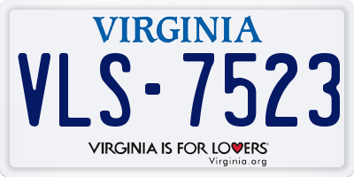 VA license plate VLS7523