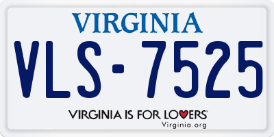 VA license plate VLS7525