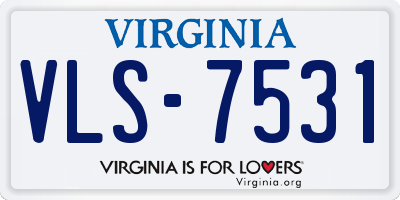 VA license plate VLS7531