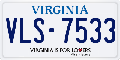 VA license plate VLS7533