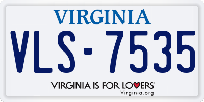 VA license plate VLS7535