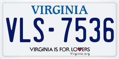 VA license plate VLS7536