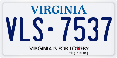 VA license plate VLS7537