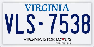 VA license plate VLS7538