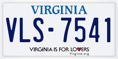 VA license plate VLS7541