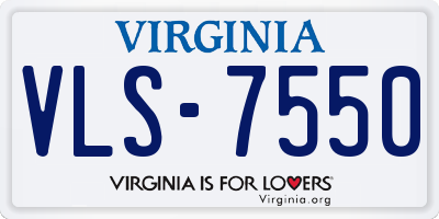 VA license plate VLS7550