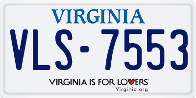 VA license plate VLS7553