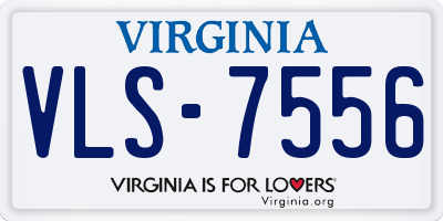 VA license plate VLS7556