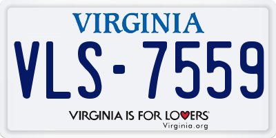VA license plate VLS7559