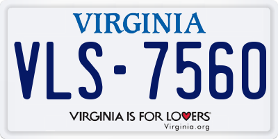VA license plate VLS7560