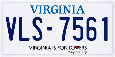 VA license plate VLS7561