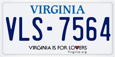 VA license plate VLS7564