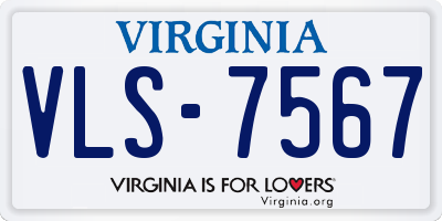 VA license plate VLS7567