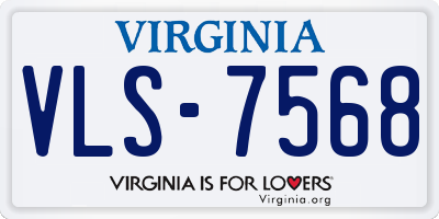 VA license plate VLS7568