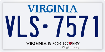 VA license plate VLS7571