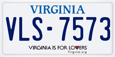 VA license plate VLS7573