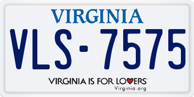 VA license plate VLS7575