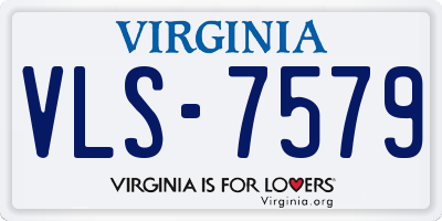 VA license plate VLS7579