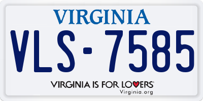 VA license plate VLS7585