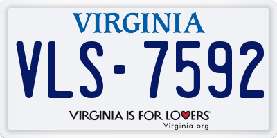VA license plate VLS7592