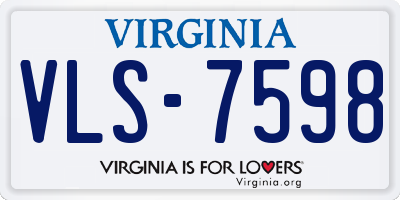 VA license plate VLS7598