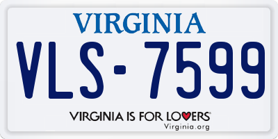 VA license plate VLS7599