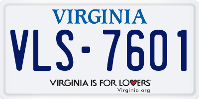 VA license plate VLS7601