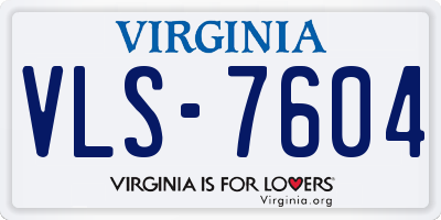 VA license plate VLS7604