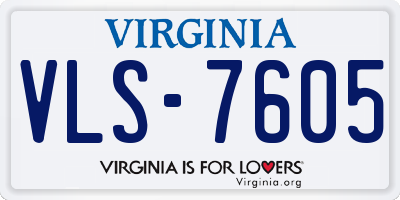 VA license plate VLS7605