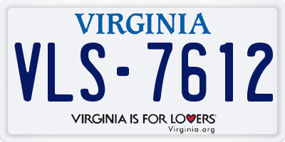 VA license plate VLS7612