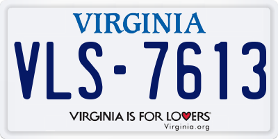 VA license plate VLS7613
