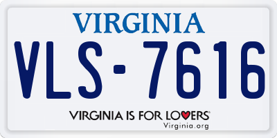 VA license plate VLS7616