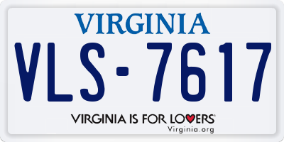 VA license plate VLS7617