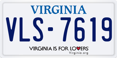 VA license plate VLS7619